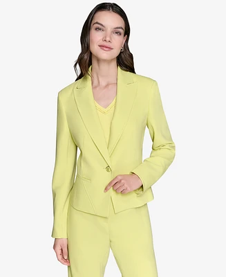 Karl Lagerfeld Paris Women's Seamed One-Button Blazer