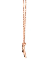 Le Vian Chocolate Diamond & Nude Diamond Heart 19" Pendant Necklace (3/8 ct. t.w.) in 14k Rose Gold