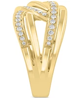 Effy Diamond Crossover Openwork Statement Ring (1/3 ct. t.w.) in 14k Gold
