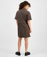 East On Rodeo Women's Button-Front Short-Sleeve Multi-Wear Shirtdress