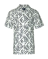 Univibe Big Boys Battery Geo Print Short Sleeve Woven Shirt