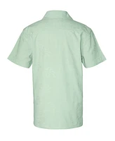 Univibe Big Boys Cutler Tonal Embossed Floral Print Short Sleeve Woven Shirt