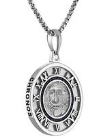 Bulova Men's God of Time Sterling Silver Pendant Necklace 24" + 2" extender