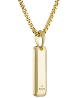 Bulova Men's Marine Star Gold-Tone Sterling Silver Tiger's Eye & White Topaz Pendant Necklace, 24" + 2" extender