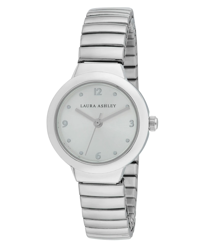 Laura Ashley Women's Kate Petite Silver Alloy Expansion Watch, 24mm