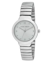 Laura Ashley Women's Kate Petite Silver Alloy Expansion Watch, 24mm