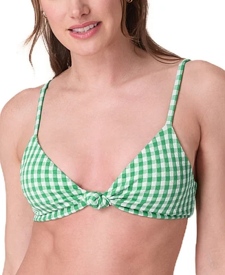 Andie Women's The Santorini Gingham Bikini Top