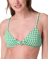 Andie Women's The Santorini Gingham Bikini Top
