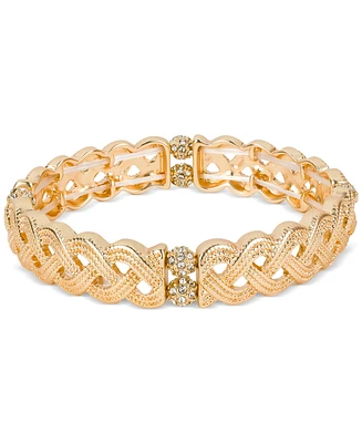 Patricia Nash Gold-Tone Pave Fireball Rope Stretch Bracelet
