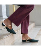 Alterre Women's Groovy Green Twiggy Customizable Point Slides