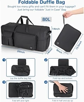 Urtala 80L Large Duffle Bag for Travel, Urtala 26” Travel Duffle Bag for Men and Women, Foldable Traveling Duffel Bags with Shoes Compartment,