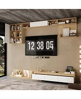 40-60 Inch Universal Tv Stand, Movable Media Console, Entertainment Center with 3-Layer Storage Rack