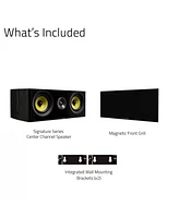 Fluance Signature HiFi 2-Way Center Channel Speaker for Enhanced Dialogue and Vocals Home Theater Surround Sound Systems - Natural Walnut (Hfcw)