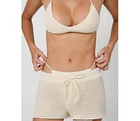 WeWoreWhat Women's Crochet Hot Shorts