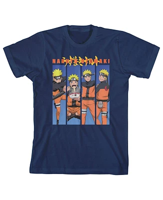 Naruto Boys Shippuden Anime Cartoon Youth Navy Blue Graphic Tee-xl