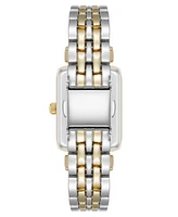 Anne Klein Women's Quartz Rectangular Roman Numeral Two-Tone Metal Alloy Watch, 23mm