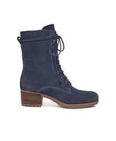 Derby Lace Up Block Heel Boots