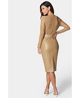 Bebe Women's Faux Leather Skirt Dress