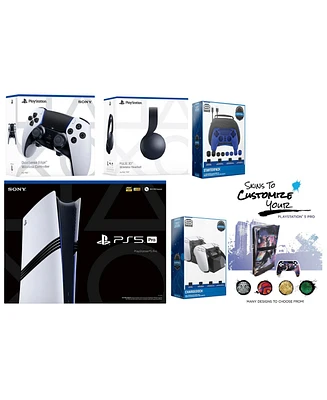 Sony Playstation 5 Pro Bundle with Black Pulse Headset, Extra Edge Controller, Pro Gamer Kit