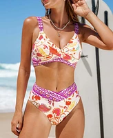 Cupshe Women's Romantic Boho Paisley Bikini Set