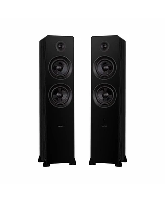 Fluance Ai81 Elite Powered 2-Way Floorstanding Tower Speakers, 150W Built-in Amplifier for 2.0 Stereo Music & Movie Listening, Tv, Turntable, Pc & Blu
