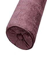 Edie@Home Delmonico Chenille Lumbar Neck Roll Decorative Pillow