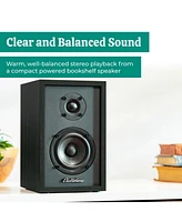 Electrohome Berkeley 2.0 Stereo Powered Bookshelf Speakers with Built-in Amplifier and 3" Drivers for Turntable, Tv, Pc and Wireless Music Streaming f