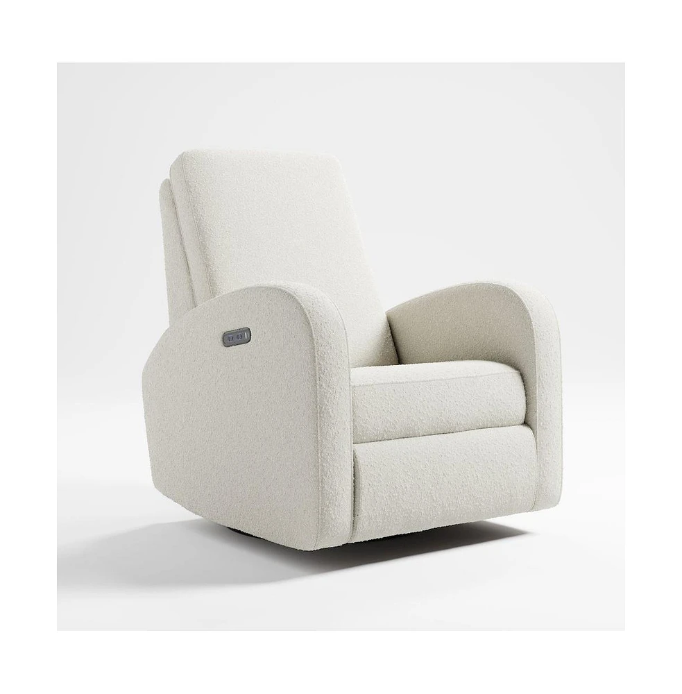 Storkcraft Santa Monica Power Recliner Swivel Glider (Ivory Boucle)