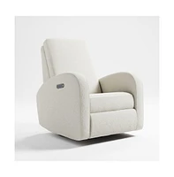 Storkcraft Santa Monica Power Recliner Swivel Glider (Ivory Boucle)