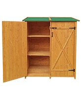 Mondawe 63.58"X 54.6"X 53.15" Wooden Shed Outdoor Storage