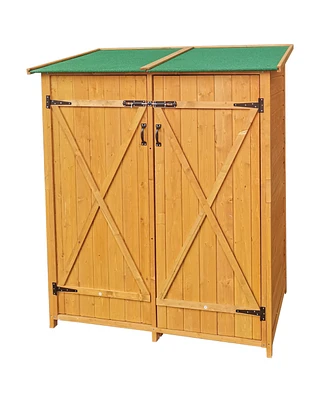 Mondawe 63.58"X 54.6"X 53.15" Wooden Shed Outdoor Storage