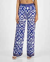 Annia Louisa Women's Santorini Printed Wide-Leg Pants