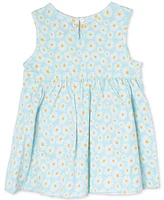 Rare Editions Baby Girls Daisy-Print Tank Dress with Pockets & Headband, 2 Piece Set