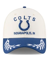 New Era Men's Cream/Royal Indianapolis Colts 2025 Nfl Draft 39THIRTY Flex Hat