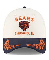 New Era Men's Cream/Navy Chicago Bears 2025 Nfl Draft 39THIRTY Flex Hat