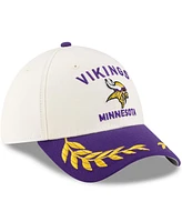 New Era Men's Cream/Purple Minnesota Vikings 2025 Nfl Draft 39THIRTY Flex Hat