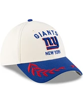 New Era Men's Cream/Royal York Giants 2025 Nfl Draft 39THIRTY Flex Hat