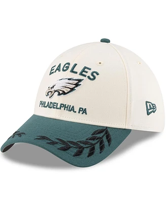 New Era Men's Cream/Green Philadelphia Eagles 2025 Nfl Draft 39THIRTY Flex Hat