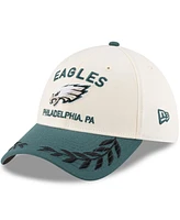 New Era Men's Cream/Green Philadelphia Eagles 2025 Nfl Draft 39THIRTY Flex Hat