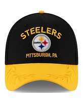 New Era Men's Black/ Pittsburgh Steelers 2025 Nfl Draft 39THIRTY Flex Hat
