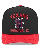 New Era Men's Black/Red Houston Texans 2025 Nfl Draft A-Frame 9FIFTY Snapback Hat
