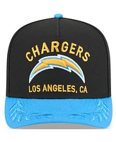 New Era Men's Black/Powder Blue Los Angeles Chargers 2025 Nfl Draft A-Frame 9FIFTY Snapback Hat