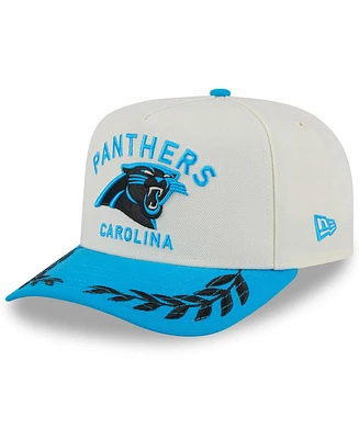 New Era Men's Cream/Blue Carolina Panthers 2025 Nfl Draft A-Frame 9FIFTY Snapback Hat