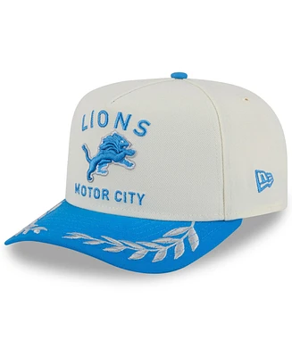 New Era Men's Cream/Blue Detroit Lions 2025 Nfl Draft A-Frame 9FIFTY Snapback Hat
