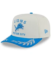 New Era Men's Cream/Blue Detroit Lions 2025 Nfl Draft A-Frame 9FIFTY Snapback Hat