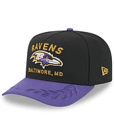 New Era Men's /Purple Baltimore Ravens 2025 Nfl Draft A-Frame 9FIFTY Snapback Hat