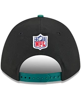 New Era Men's Black/Green New York Jets 2025 Nfl Draft 9FORTY A-Frame M-Crown Adjustable Hat