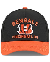 New Era Men's Black/Orange Cincinnati Bengals 2025 Nfl Draft 9FORTY A-Frame M-Crown Adjustable Hat