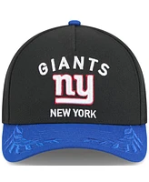 New Era Men's Black/Royal New York Giants 2025 Nfl Draft 9FORTY A-Frame M-Crown Adjustable Hat