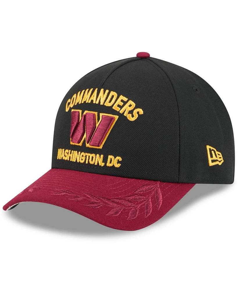 New Era Men's Black/Burgundy Washington Commanders 2025 Nfl Draft 9FORTY A-Frame M-Crown Adjustable Hat